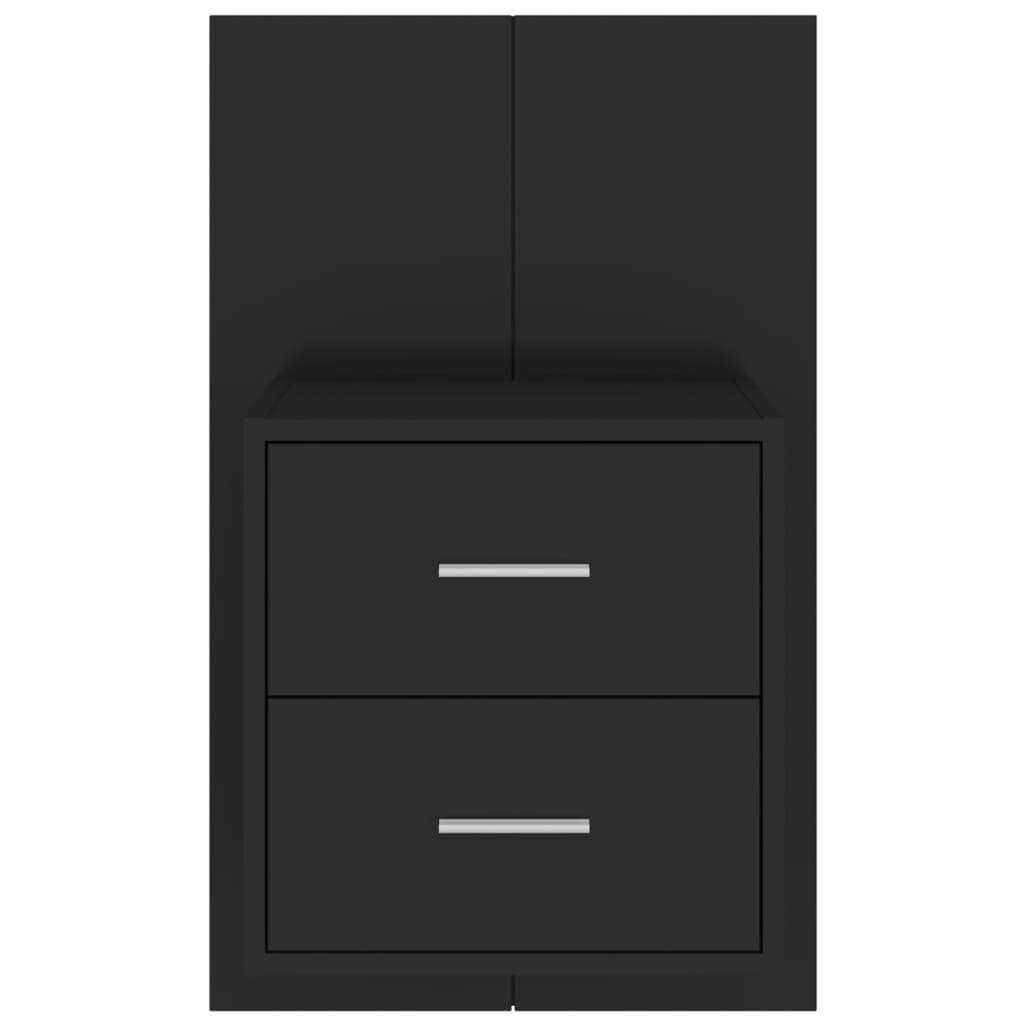 Seinäkiinnitettävä yöpöytä musta - Sisustajankoti.fi