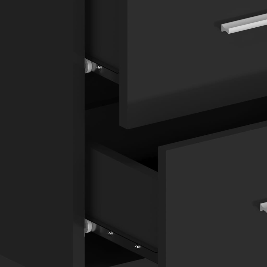 Seinäkiinnitettävä yöpöytä musta - Sisustajankoti.fi