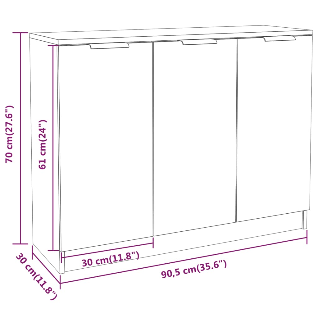 Senkki betoninharmaa 90,5x30x70 cm tekninen puu - Sisustajankoti.fi