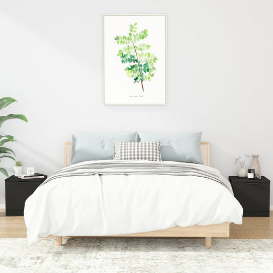 Yöpöydät 2 kpl musta 40x39x40 cm - Sisustajankoti.fi