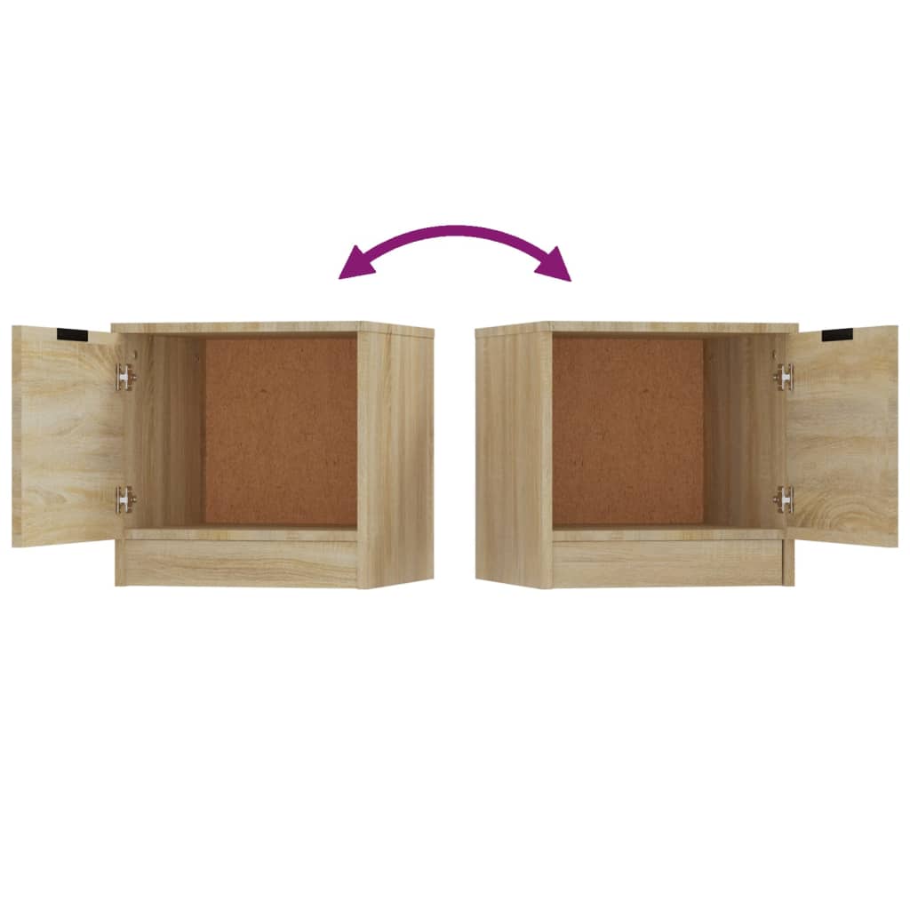 Yöpöydät 2 kpl Sonoma-tammi 40x39x40 cm - Sisustajankoti.fi