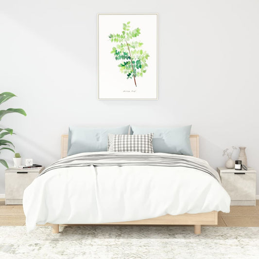 Yöpöydät 2 kpl betoninharmaa 40x39x40 cm - Sisustajankoti.fi