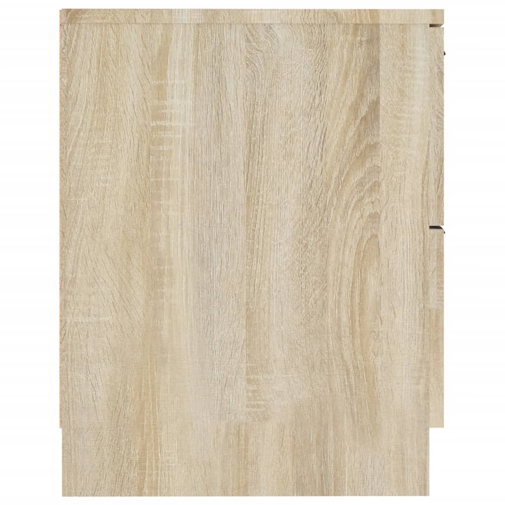 Yöpöydät 2 kpl Sonoma -tammi tekninen puu - Sisustajankoti.fi