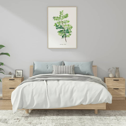 Yöpöydät 2 kpl Sonoma -tammi tekninen puu - Sisustajankoti.fi