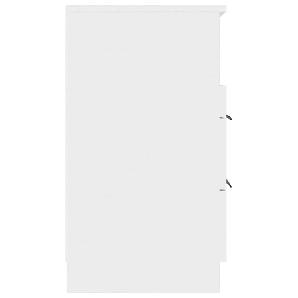 Yöpöydät 2 kpl korkeakiilto valkoinen tekninen puu - Sisustajankoti.fi