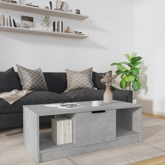 Sohvapöytä betoninharmaa 102x50x36 cm tekninen puu - Sisustajankoti.fi