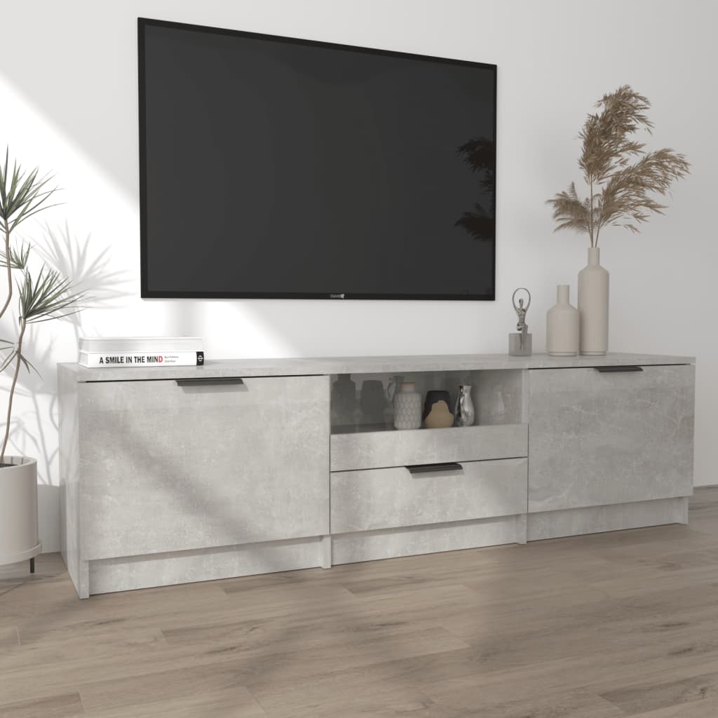 TV-taso betoninharmaa 140x35x40 cm tekninen puu - Sisustajankoti.fi