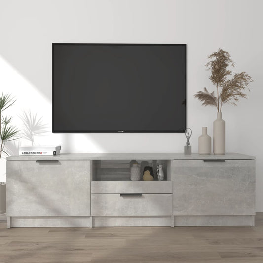 TV-taso betoninharmaa 140x35x40 cm tekninen puu - Sisustajankoti.fi