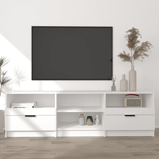 TV-taso valkoinen 150x33,5x45 cm tekninen puu - Sisustajankoti.fi
