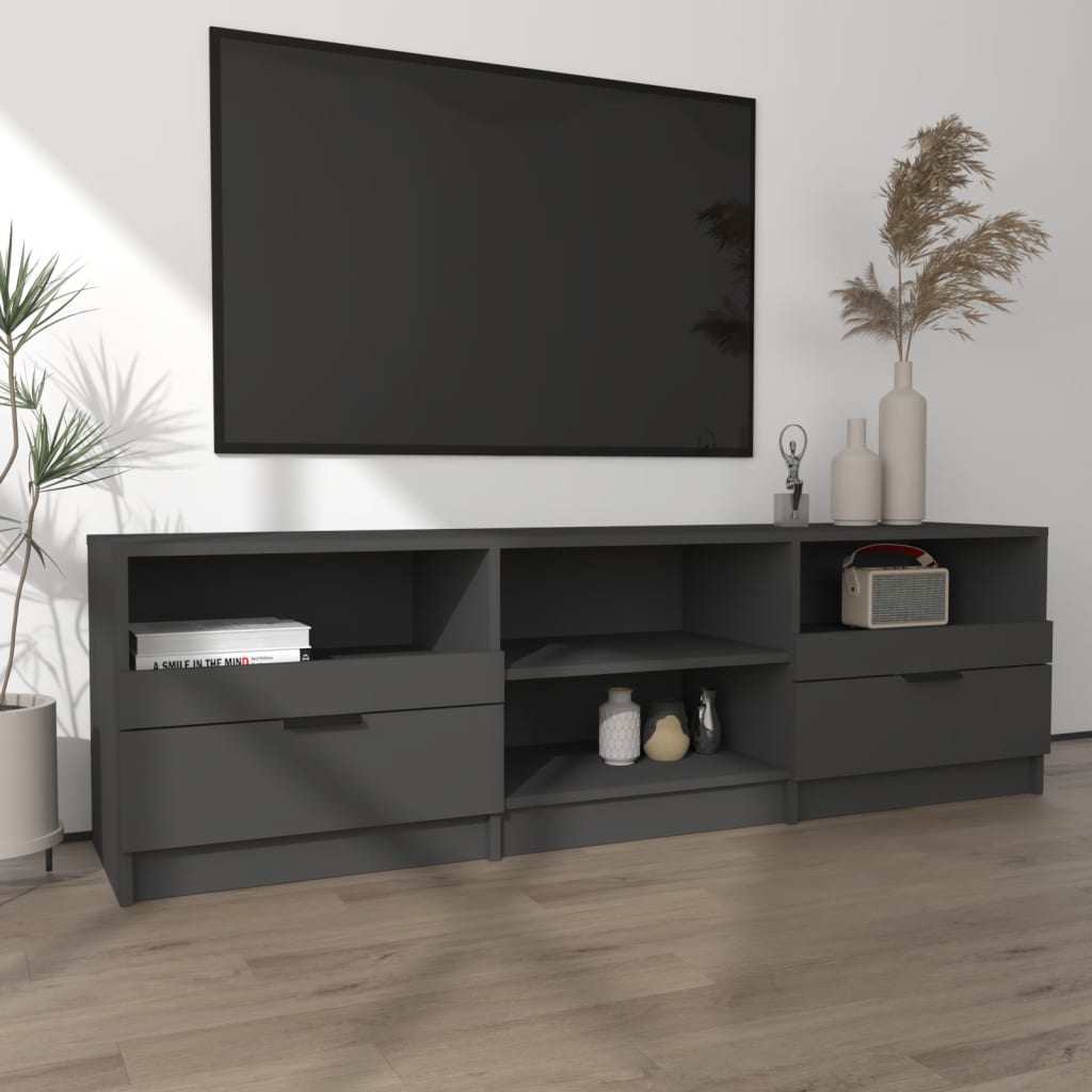 TV-taso musta 150x33,5x45 cm tekninen puu - Sisustajankoti.fi