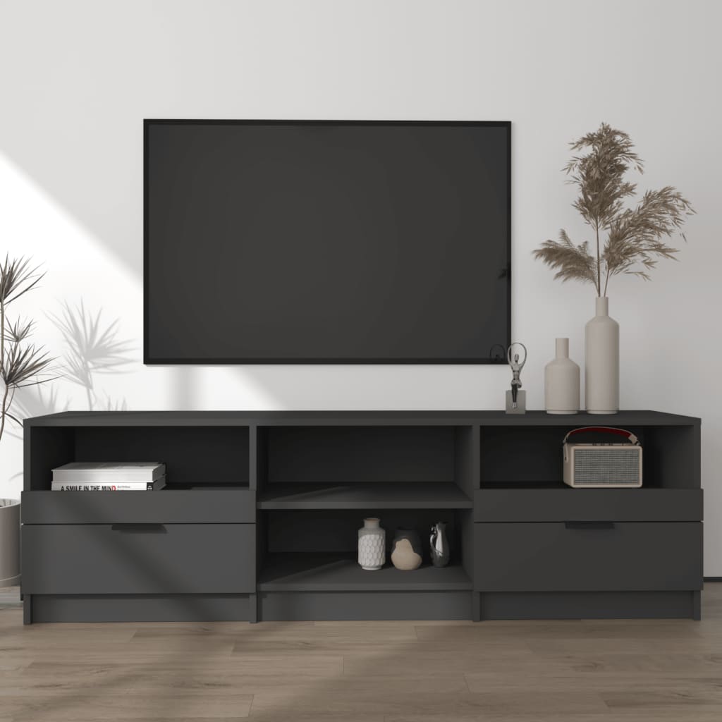 TV-taso musta 150x33,5x45 cm tekninen puu - Sisustajankoti.fi