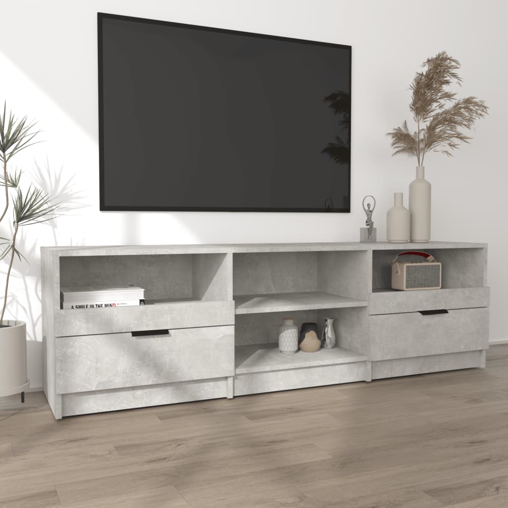 TV-taso betoninharmaa 150x33,5x45 cm tekninen puu - Sisustajankoti.fi