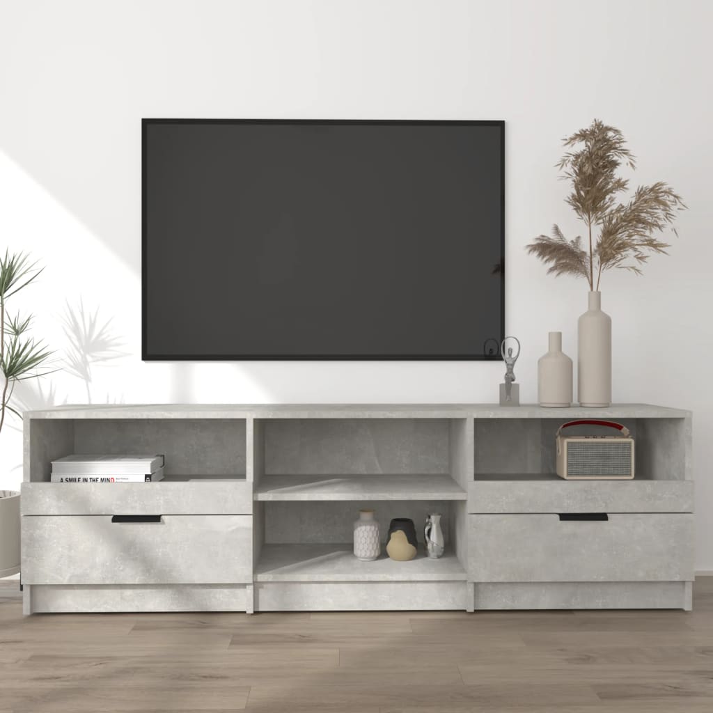 TV-taso betoninharmaa 150x33,5x45 cm tekninen puu - Sisustajankoti.fi
