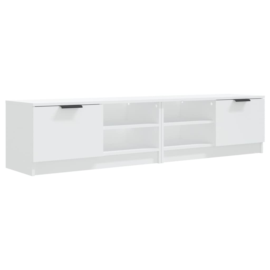 TV-tasot 2 kpl valkoinen 80x35x36,5 cm tekninen puu - Sisustajankoti.fi