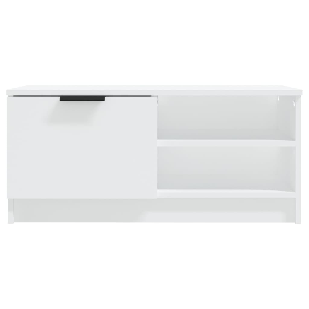 TV-tasot 2 kpl valkoinen 80x35x36,5 cm tekninen puu - Sisustajankoti.fi