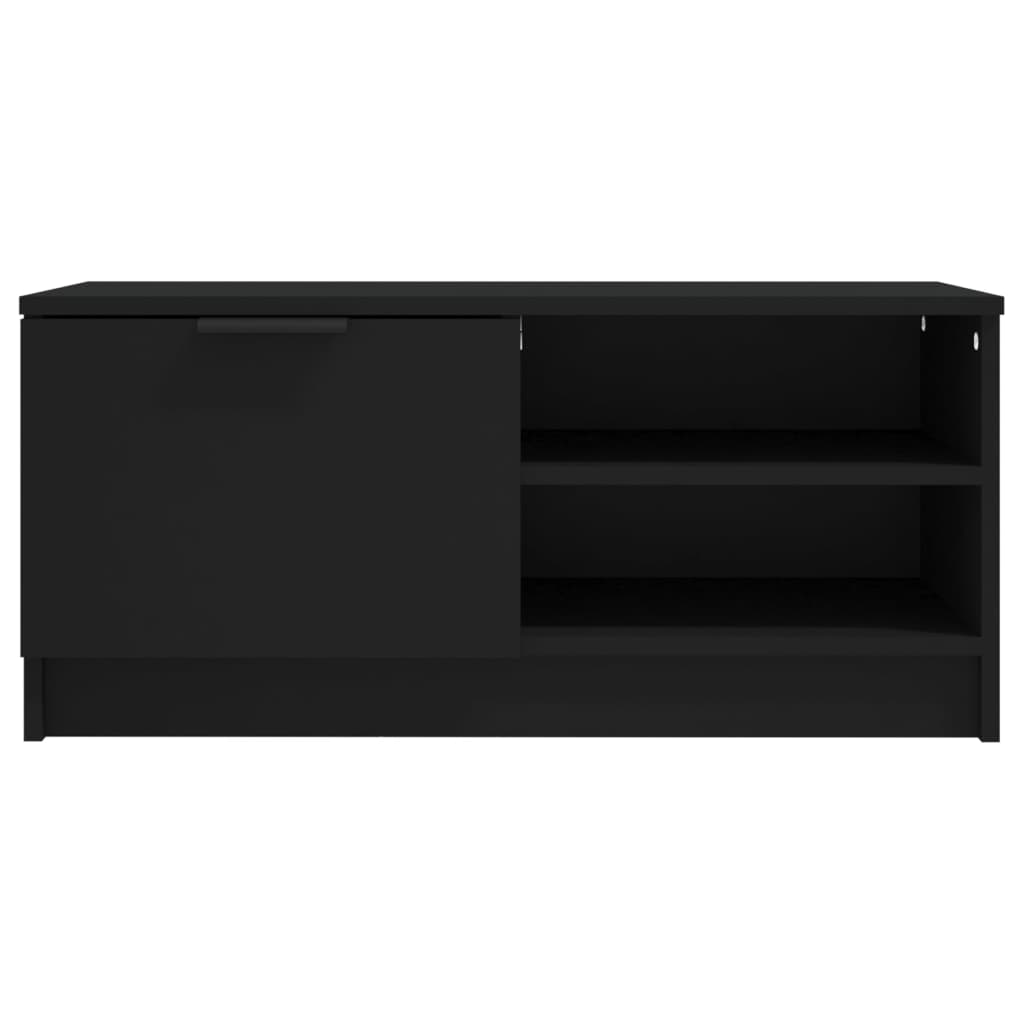 TV-taso musta 80x35x36,5 cm tekninen puu - Sisustajankoti.fi