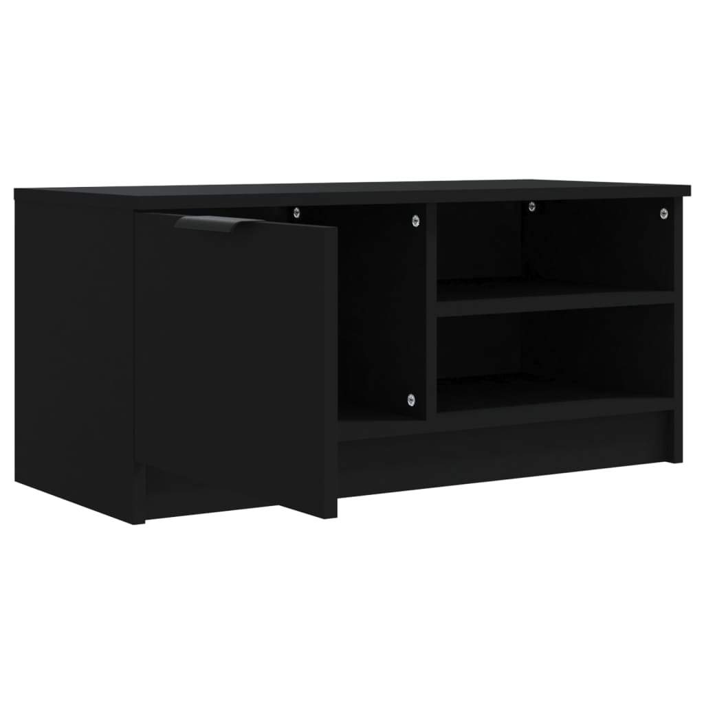 TV-taso musta 80x35x36,5 cm tekninen puu - Sisustajankoti.fi