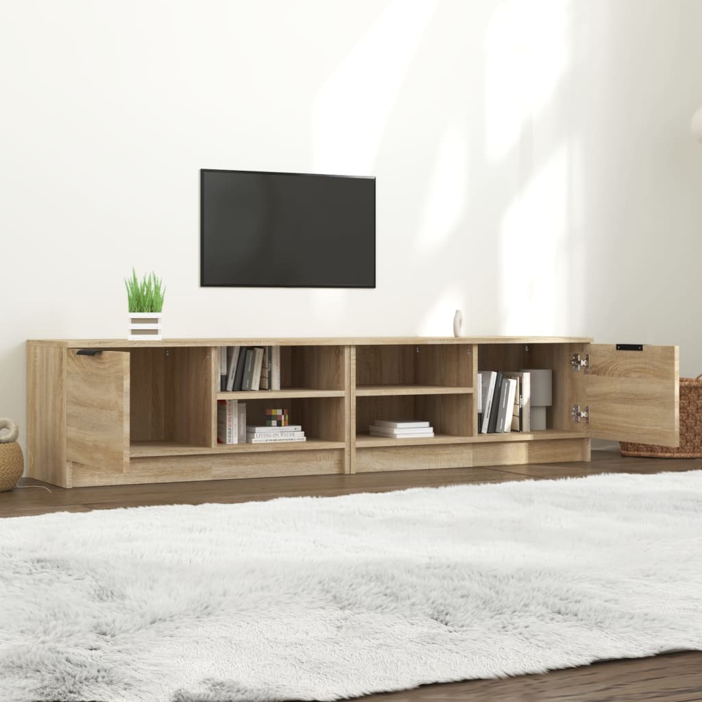 TV-tasot 2 kpl Sonoma-tammi 80x35x36,5 cm tekninen puu - Sisustajankoti.fi