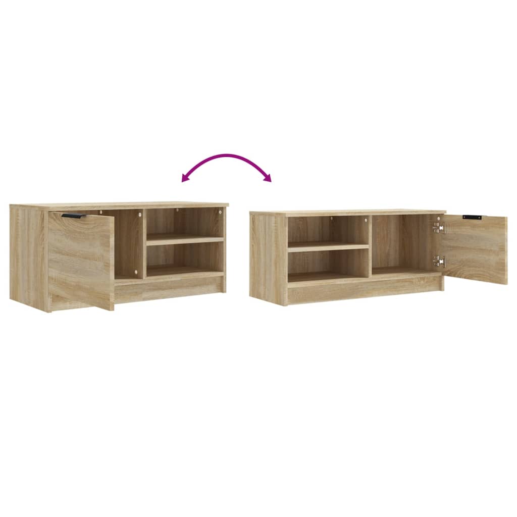 TV-tasot 2 kpl Sonoma-tammi 80x35x36,5 cm tekninen puu - Sisustajankoti.fi
