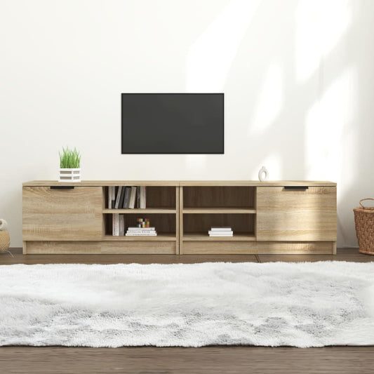 TV-tasot 2 kpl Sonoma-tammi 80x35x36,5 cm tekninen puu - Sisustajankoti.fi