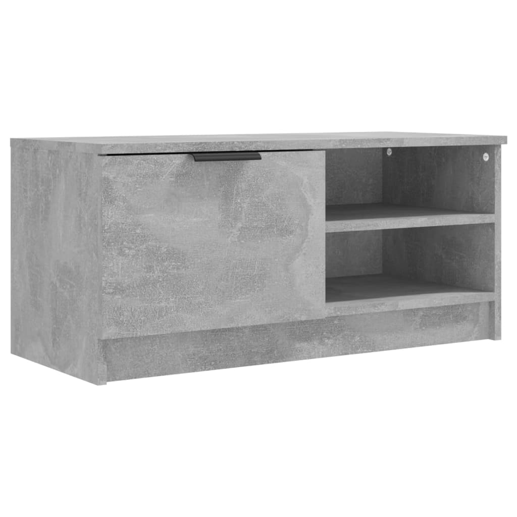 TV-taso betoninharmaa 80x35x36,5 cm tekninen puu - Sisustajankoti.fi