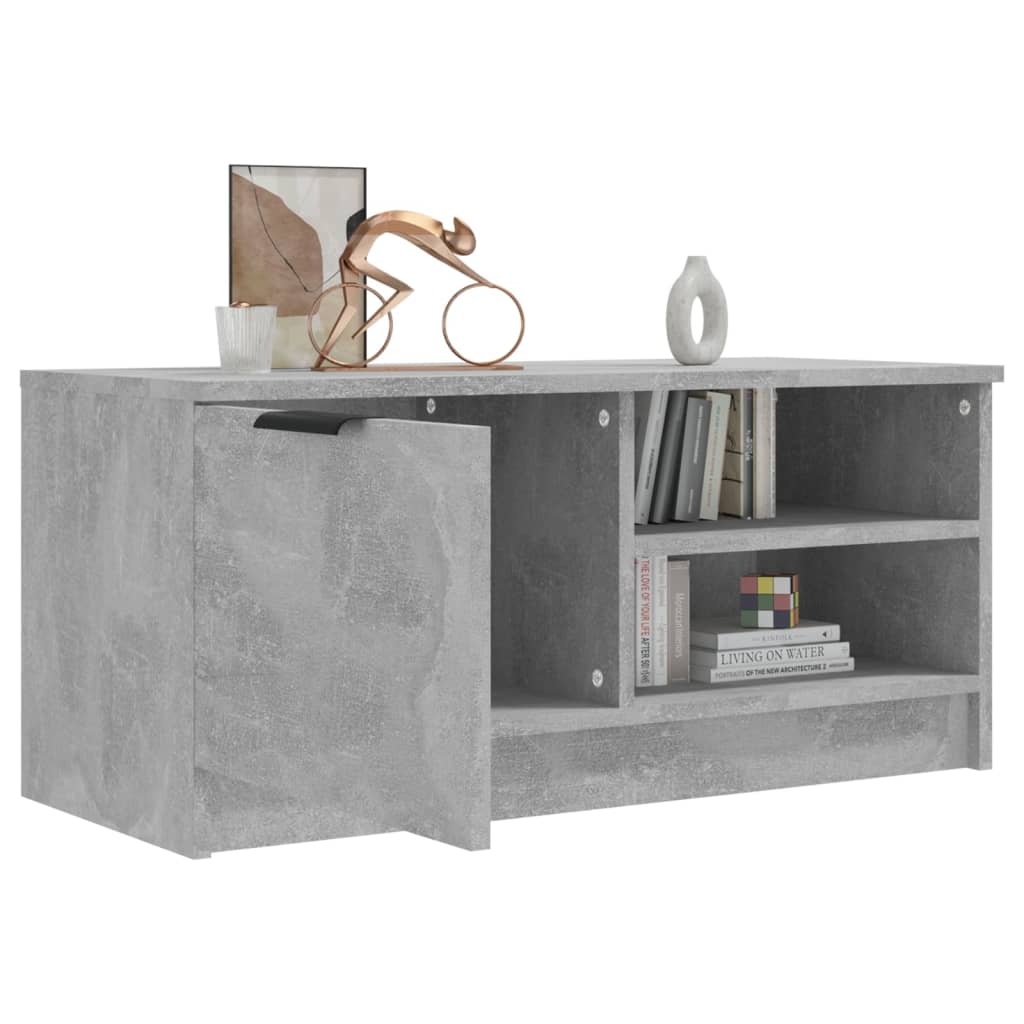 TV-taso betoninharmaa 80x35x36,5 cm tekninen puu - Sisustajankoti.fi