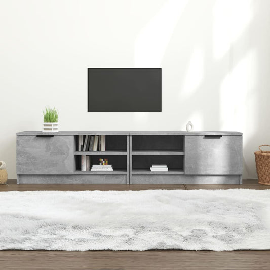 TV-tasot 2 kpl betoninharmaa 80x35x36,5 cm tekninen puu - Sisustajankoti.fi