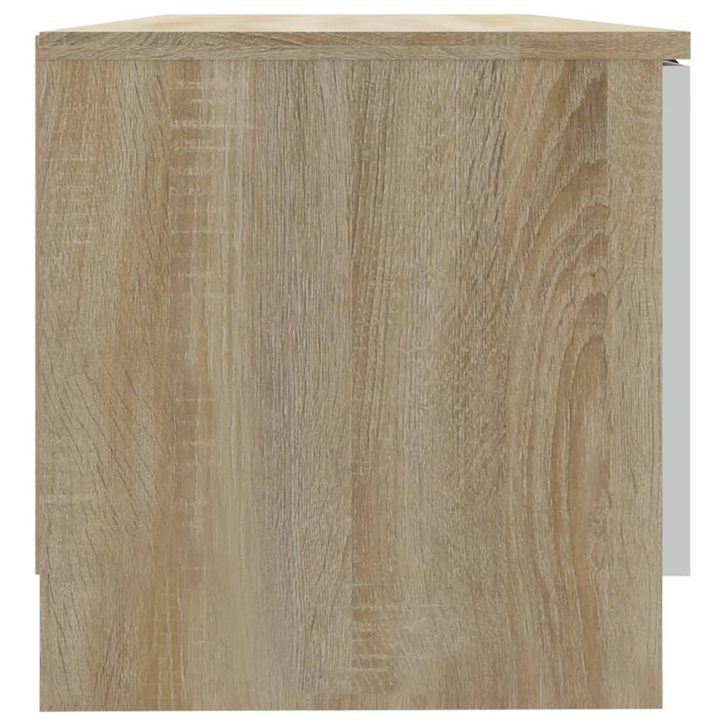 TV-tasot 2 kpl valk. ja Sonoma-tammi 80x35x36,5 cm tekninen puu - Sisustajankoti.fi