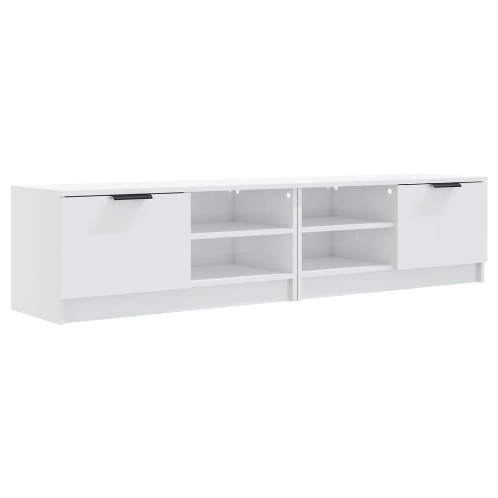 TV-tasot 2 kpl korkeakiilto valk. 80x35x36,5 cm tekninen puu - Sisustajankoti.fi