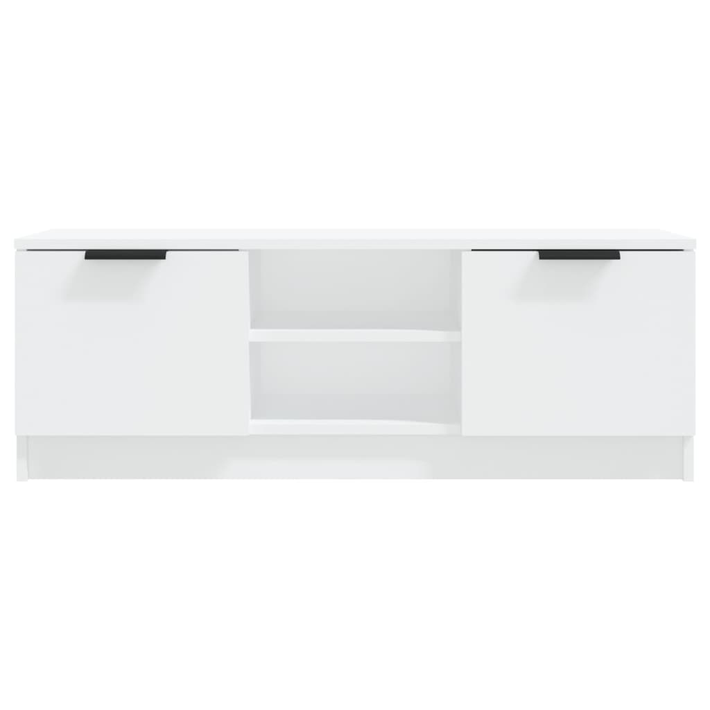 TV-taso valkoinen 102x35x36,5 cm tekninen puu - Sisustajankoti.fi