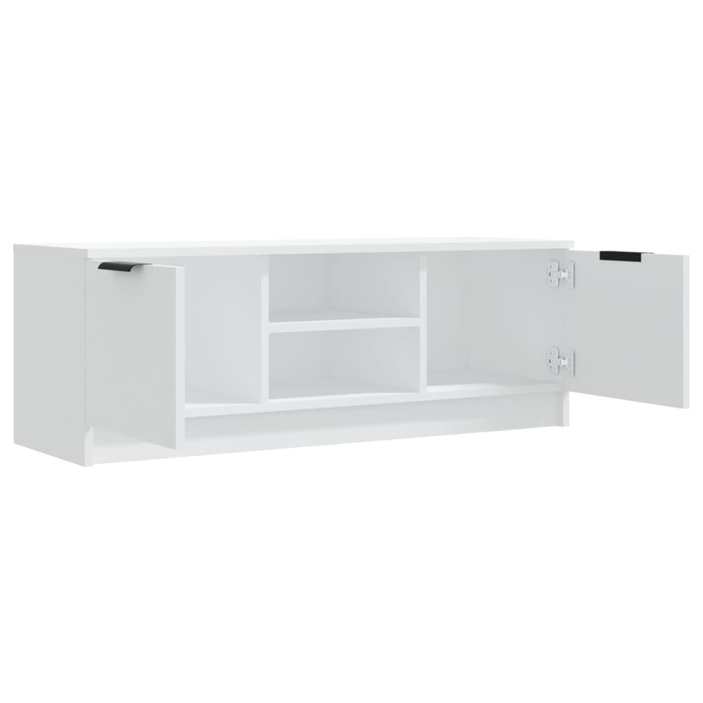 TV-taso valkoinen 102x35x36,5 cm tekninen puu - Sisustajankoti.fi