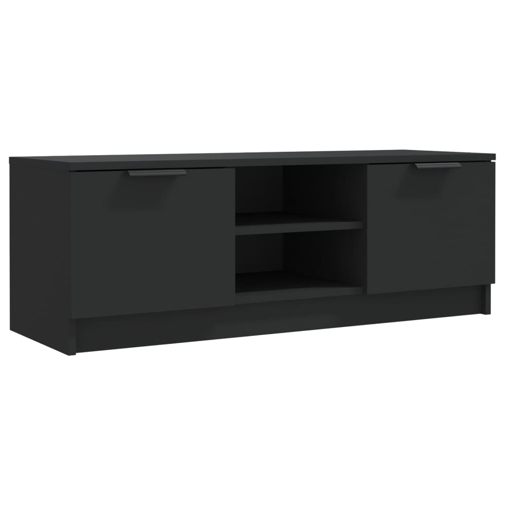 TV-taso musta 102x35x36,5 cm tekninen puu - Sisustajankoti.fi
