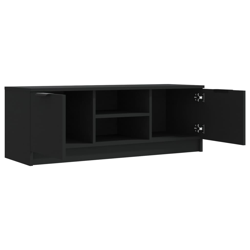TV-taso musta 102x35x36,5 cm tekninen puu - Sisustajankoti.fi