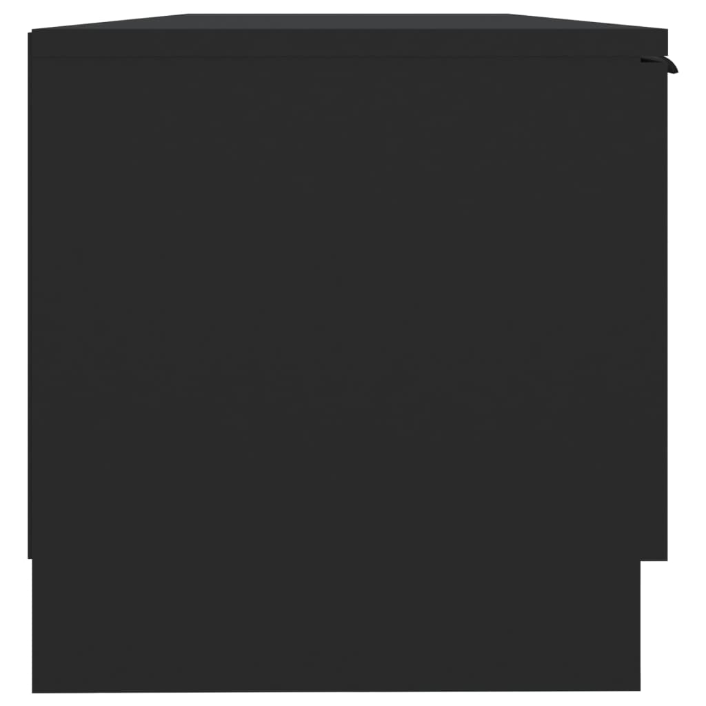 TV-taso musta 102x35x36,5 cm tekninen puu - Sisustajankoti.fi