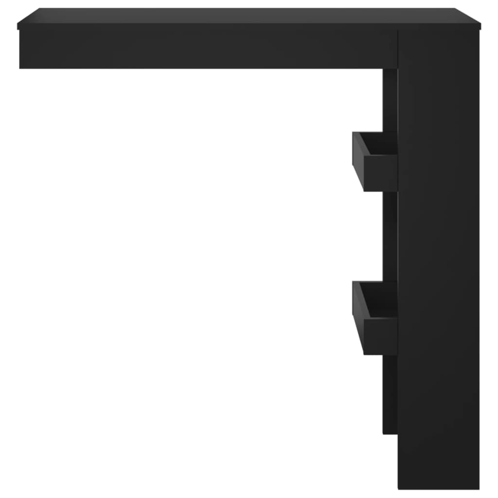 Seinäkiinnitettävä baaripöytä musta 102x45x103,5cm tekninen puu - Sisustajankoti.fi