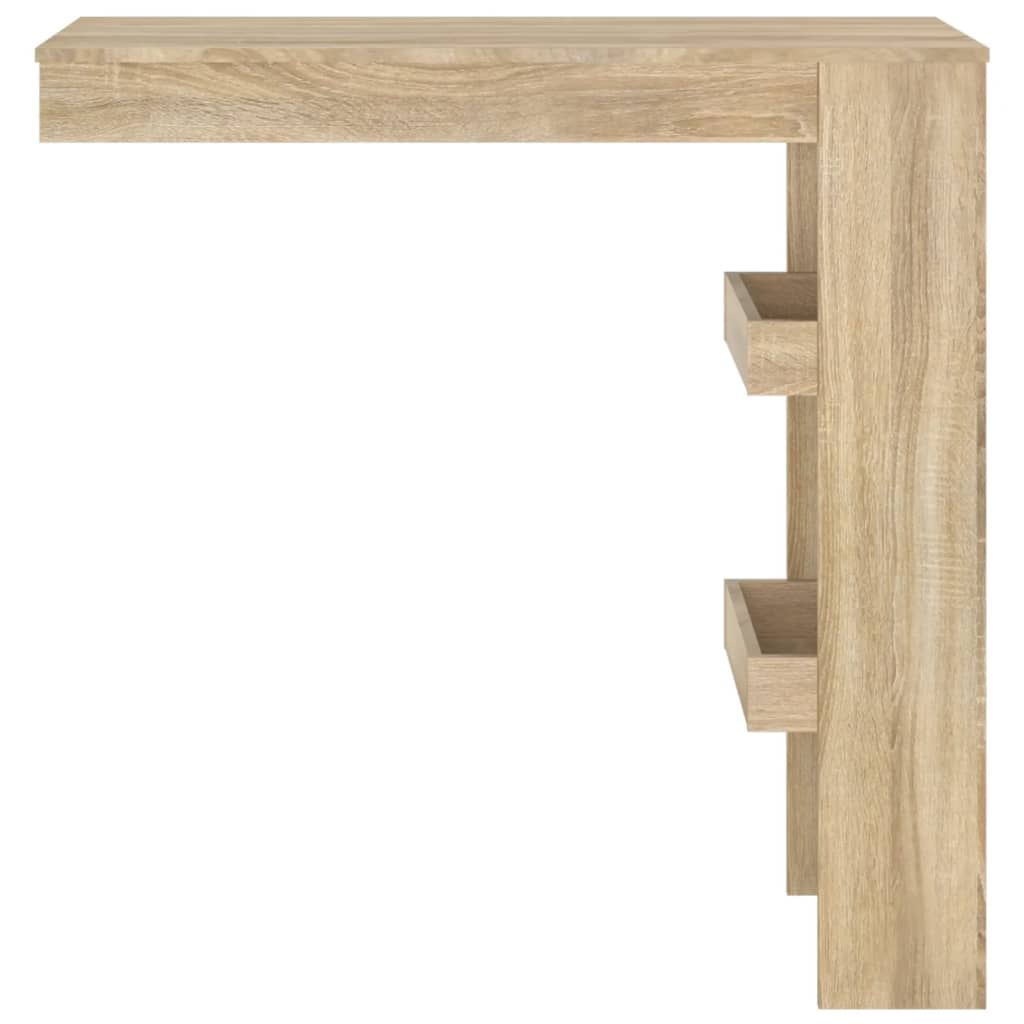 Seinäkiinnitettävä baaripöytä tammi 102x45x103,5cm tekninen puu - Sisustajankoti.fi