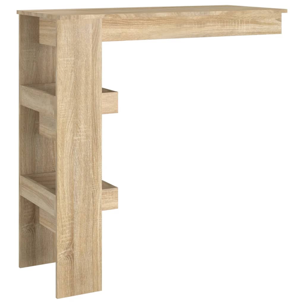 Seinäkiinnitettävä baaripöytä tammi 102x45x103,5cm tekninen puu - Sisustajankoti.fi