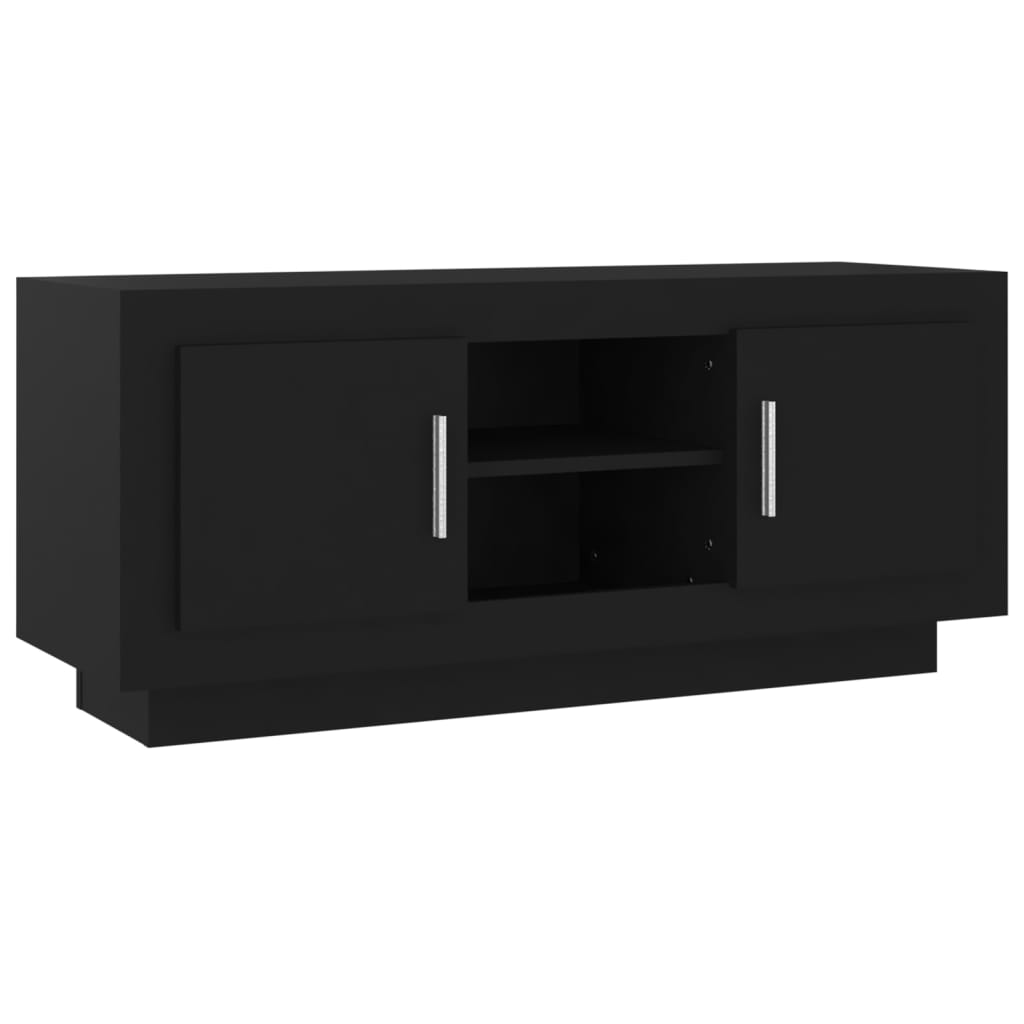 TV-taso musta 102x35x45 cm tekninen puu - Sisustajankoti.fi