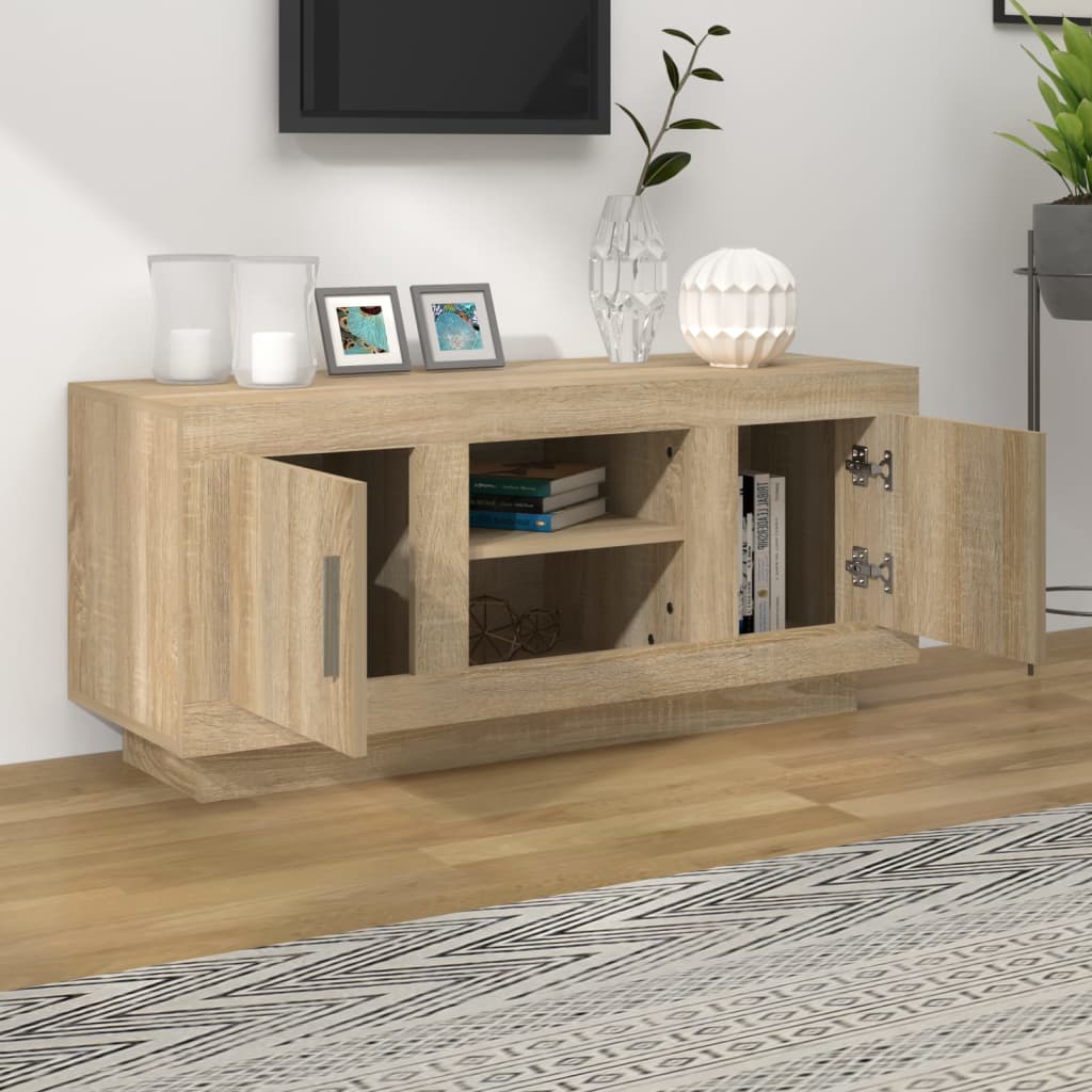 TV-taso Sonoma-tammi 102x35x45 cm tekninen puu - Sisustajankoti.fi