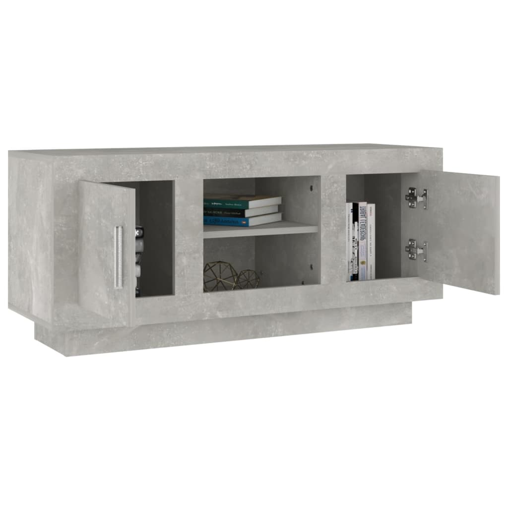 TV-taso betoninharmaa 102x35x45 cm tekninen puu - Sisustajankoti.fi