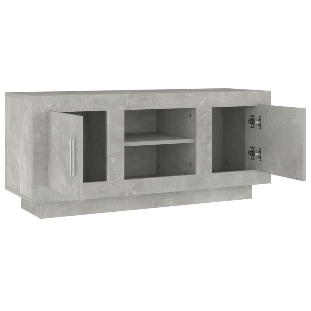 TV-taso betoninharmaa 102x35x45 cm tekninen puu - Sisustajankoti.fi