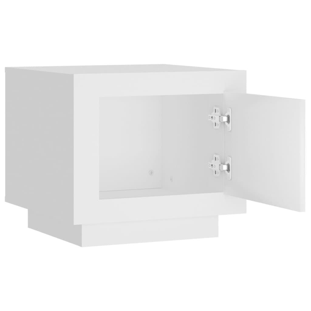 Sohvapöytä valkoinen 51x50x45 cm tekninen puu - Sisustajankoti.fi