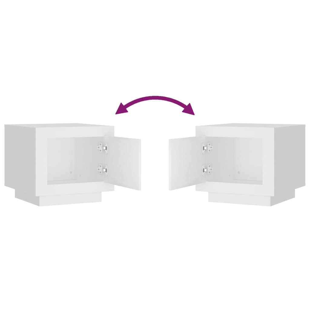 Sohvapöytä valkoinen 51x50x45 cm tekninen puu - Sisustajankoti.fi