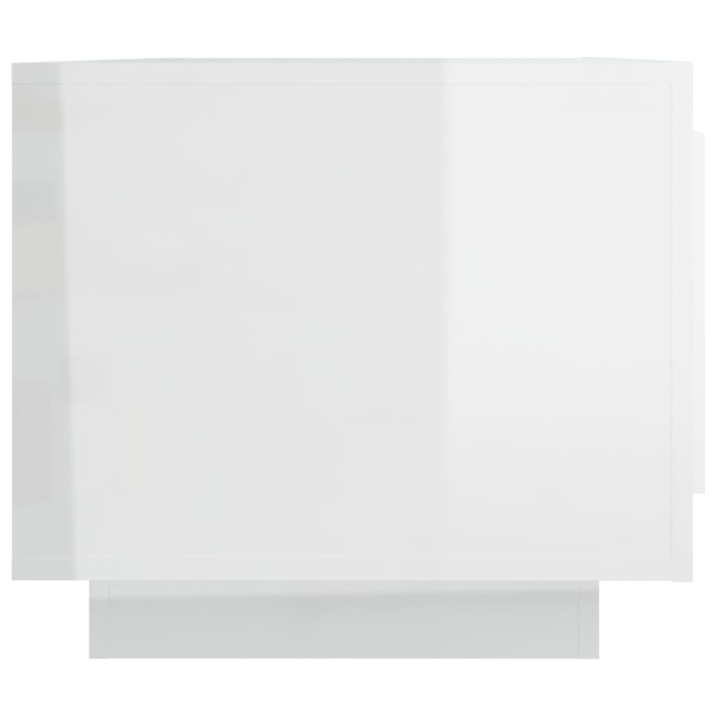 Sohvapöytä korkeakiilto valkoinen 102x50x45 cm tekninen puu - Sisustajankoti.fi