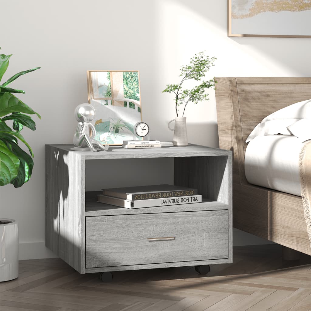 Sohvapöytä harmaa Sonoma 55x55x40 cm tekninen puu - Sisustajankoti.fi