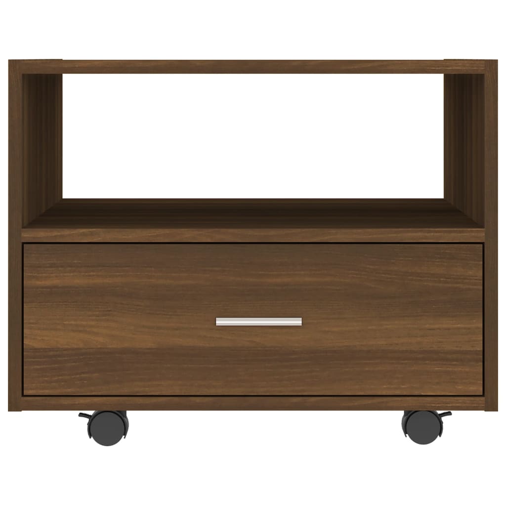 Sohvapöytä ruskea tammi 55x55x40 cm tekninen puu - Sisustajankoti.fi