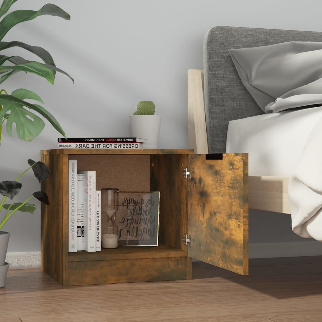Yöpöydät 2 kpl savutammi 40x39x40 cm - Sisustajankoti.fi