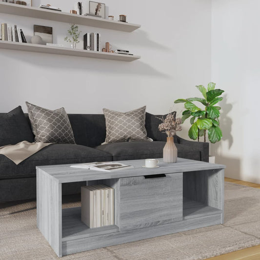 Sohvapöytä harmaa Sonoma 102x50x36 cm tekninen puu - Sisustajankoti.fi