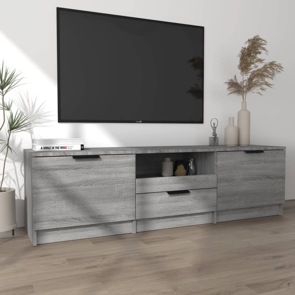 TV-taso harmaa Sonoma 140x35x40 cm tekninen puu - Sisustajankoti.fi