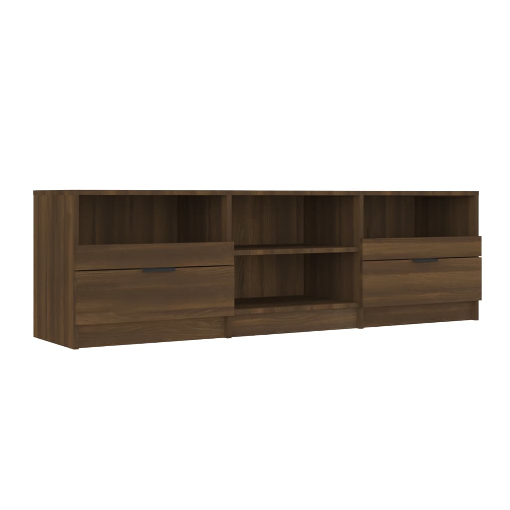 TV-taso ruskea tammi 150x33,5x45 cm tekninen puu - Sisustajankoti.fi